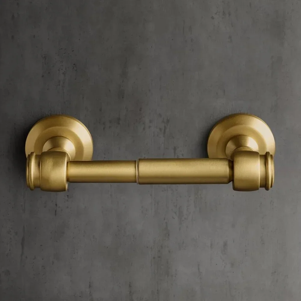 RH Lugarno Tissue Holder – Solid Brass, Burnished Finish